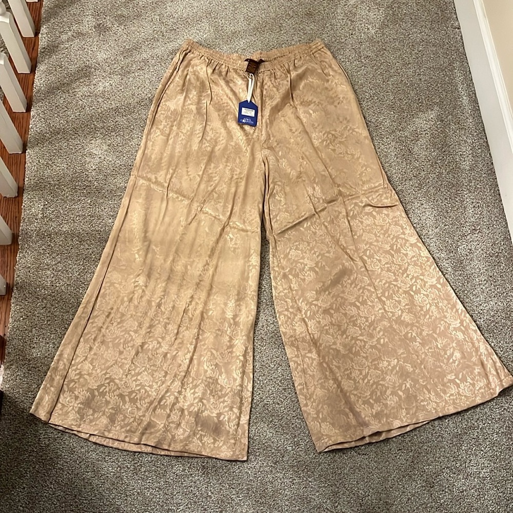 April Cornell NWT “Soirée” Palazzo Pant in Beige